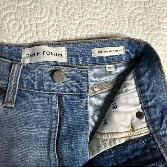 Denim Forum Blue High-Waisted the 50’s Arlo Shorts - Picture 7 of 11